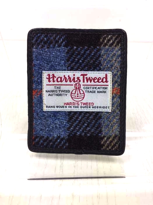 Harris Tweed(ハリスツイード) ウール レザー チェック カード ケース メンズ 表記無