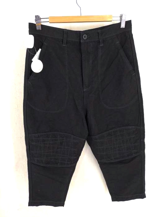 ジュンヤワタナベコムデギャルソンマン JUNYA WATANABE COMME des GARCONS MAN AD2020 21S 製品染ステッチデザインクロップドパンツ メンズ JPN：XS