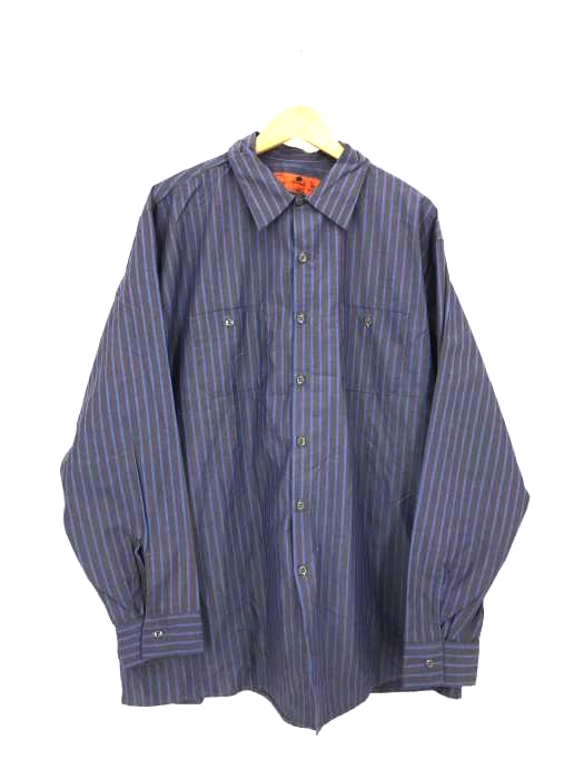RED KAP(レッドキャップ) ストライプワークシャツ メンズ import：XXL