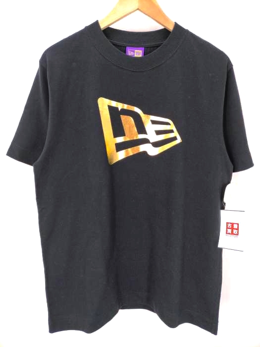 NEW ERA(ニューエラ) ロゴ箔プリント Tシャツ 紫タグ メンズ import：L