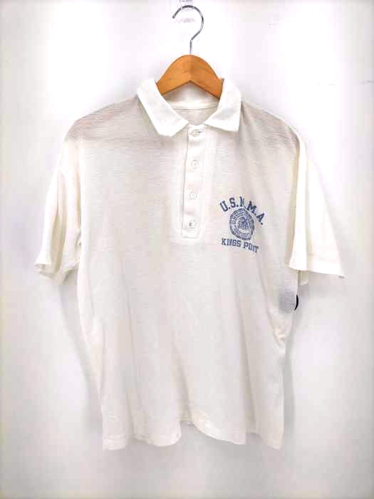 USED古着(ユーズドフルギ) USMMA KINGSPOINT染み込みプリントポロシャツ メンズ 表記無