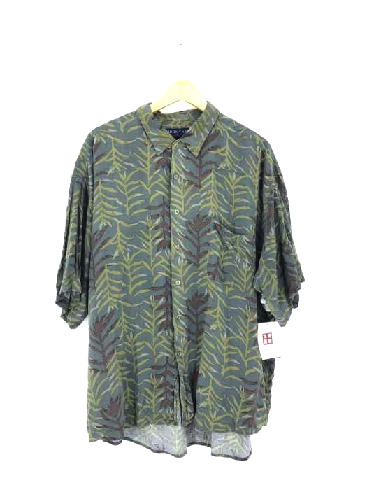 USED古着(ユーズドフルギ) MARINO BAY leaf pattern s/s rayon shirt メンズ import：XXL