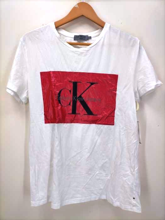 Calvin Klein Jeans(カルバンクラインジーンズ) slim fit フロント プリント tシャツ メンズ  M