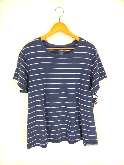 エルエルビーン L.L.Bean ボーダー柄クルーネックTシャツ メンズ  2X REG