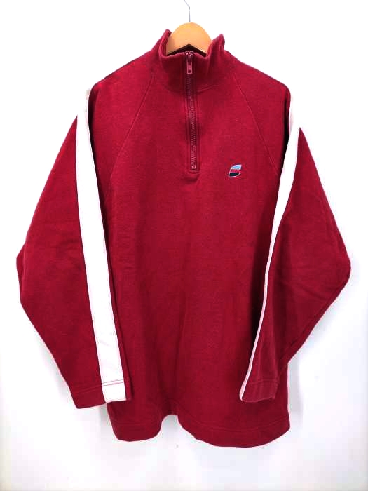 Stussy(ステューシー) 90S 紺タグ USA製 サイドライン ハーフジップスウェット メンズ JPN：L
