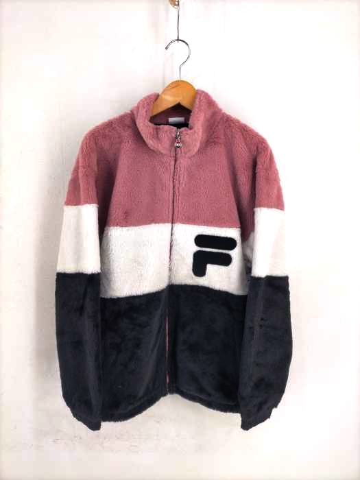 FILA(フィラ) フェイクファーロゴジャケット レディース JPN：L