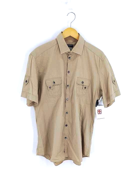 ドルチェアンドガッバーナ DOLCE&GABBANA Slim Fit マルチポケット サファリシャツ メンズ FR：44