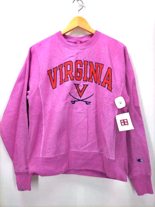 チャンピオン Champion REVERSE WEAVE 後染め VIRGINIA カレッジプリントクルーネックスウェット レディース JPN：S