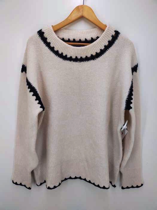ZARA KNIT(ザラニット) ステッチデザインニット レディース JPN:M