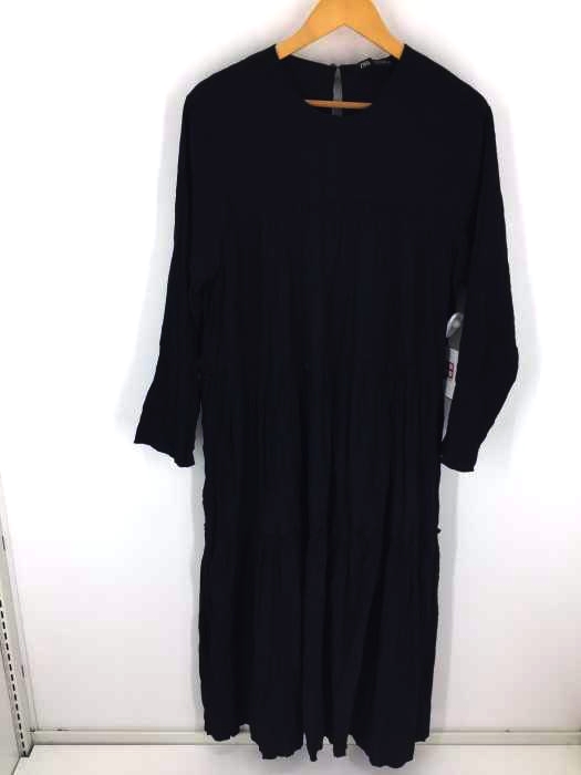 ZARA(ザラ) シワ加工 レーヨンポリ ワンピース レディース JPN:L
