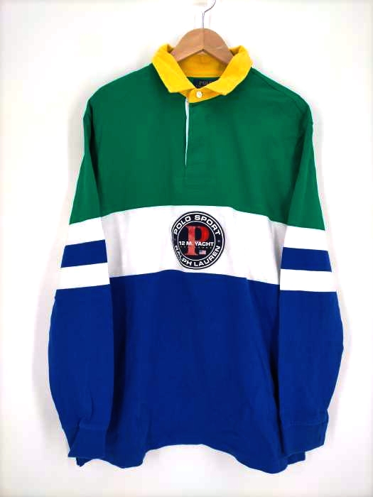 POLO RALPH LAUREN(ポロラルフローレン) POLO SPORT ワッペン装飾 ラガーシャツ メンズ  XL
