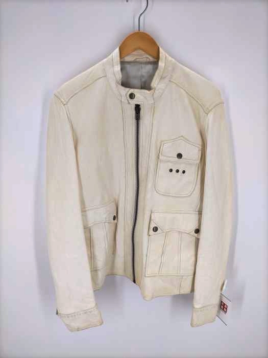 USED古着(ユーズドフルギ) BILLTORNADE リアルレザー シングルライダースジャケット メンズ JPN：L