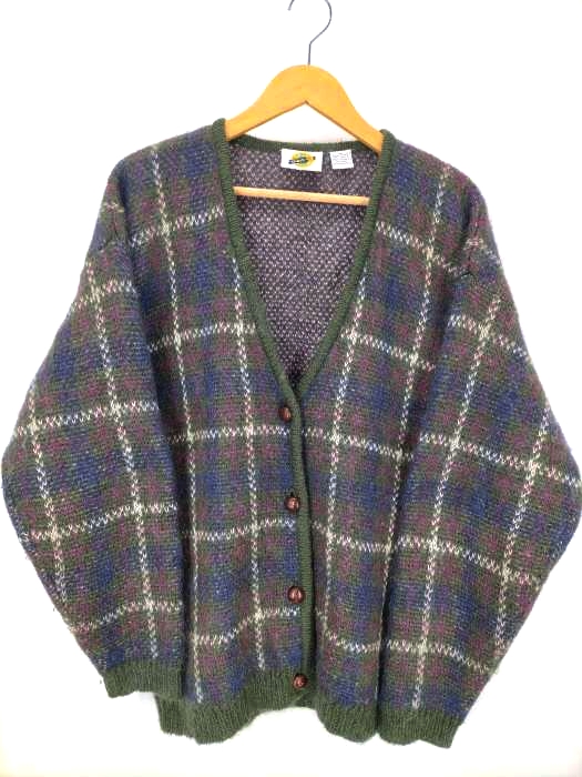 USED古着(ユーズドフルギ) Gear FIELD クルミボタン アクリル モヘア カーディガン メンズ import：M