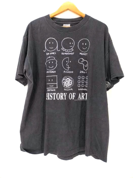 USED古着(ユーズドフルギ) 90S ONEITAボディ USA製 シングルステッチ HISTORY OF ART TEE コピーライト1991 メンズ import：XL
