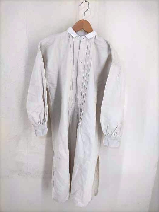 USED古着(ユーズドフルギ) 1900s～フレンチリネンスモックワンピース クレリック ブザム レディース 表記無