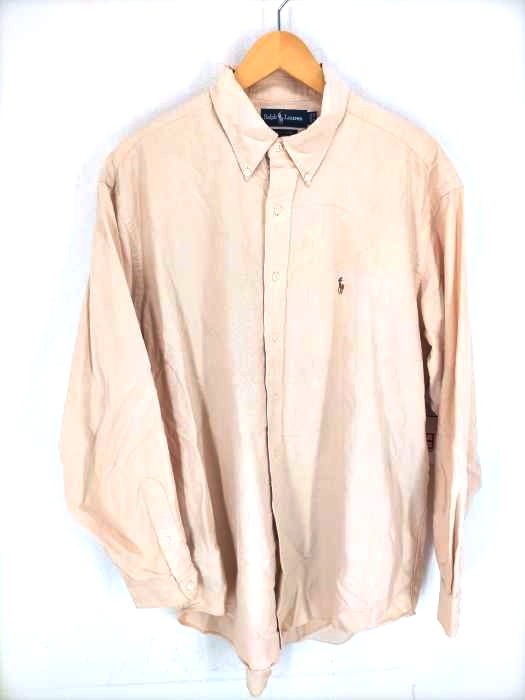 ラルフローレン RALPH LAUREN YARMOUTH 100％ COTTON OXFORD ポニー刺繍ボタンダウンシャツ メンズ  17-35