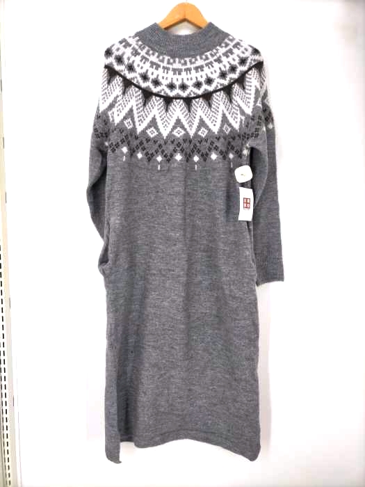 アズールバイマウジー AZUL by moussy 求心柄ニットワンピース レディース  M