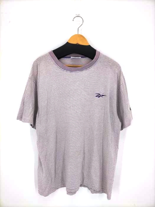 Reebok(リーボック) USA製 ワンポイトロゴ ボーダーカットソー メンズ import：L