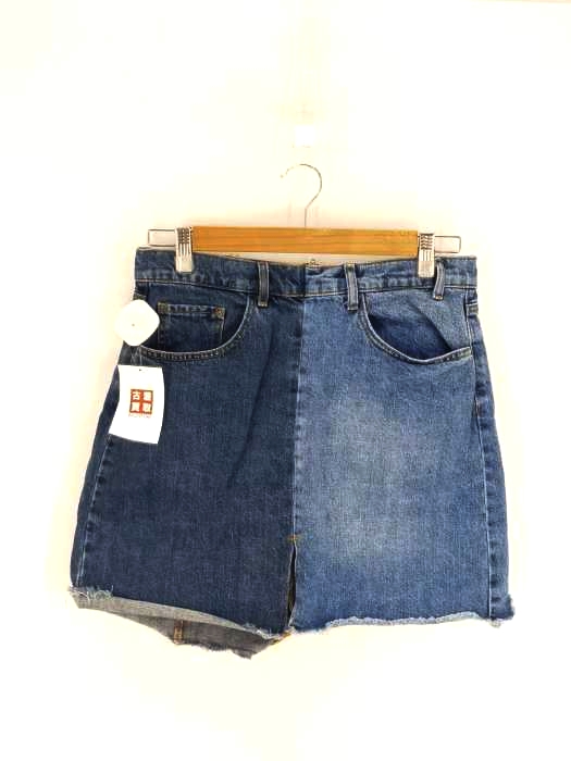 ザラ ZARA ドッキングミニデニムスカート レディース  L