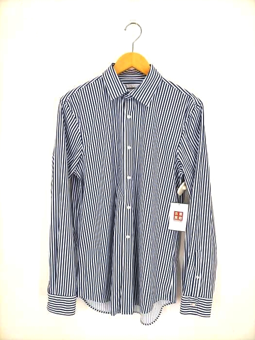 ザラ ZARA STRIPED STRETCH SHIRT ストライプストレッチシャツ メンズ import：M
