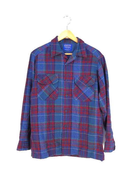 ペンドルトン PENDLETON 90-00s 開襟 ネルチェックシャツ メンズ import：S