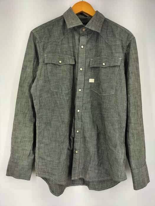 ジースターロー G-STAR RAW 3301 SLIM SHIRT L/S シャンブレーウエスタンシャツ メンズ JPN：L