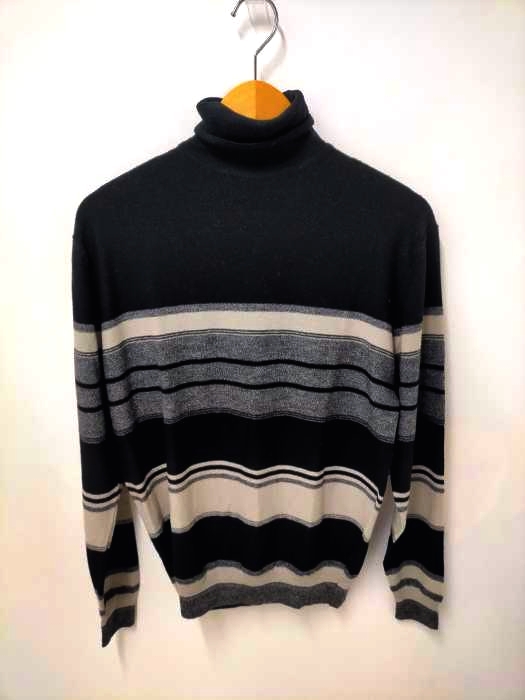 ピーターギーソン PETER GEESON MADE IN ENGLAND タートルネックボーダーニットセーター メンズ import：M