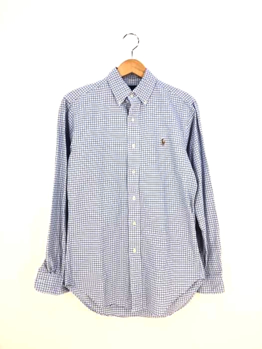ラルフローレン RALPH LAUREN LASSIC FIT ポニー刺繍 チェック柄 ボタンダウンシャツ メンズ import：XS