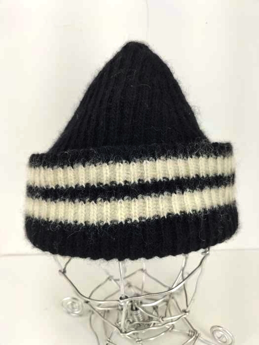 アワーレガシィー OUR LEGACY BLACK/IVORY WOOL KNIT STRIPE HAT メンズ  O/S