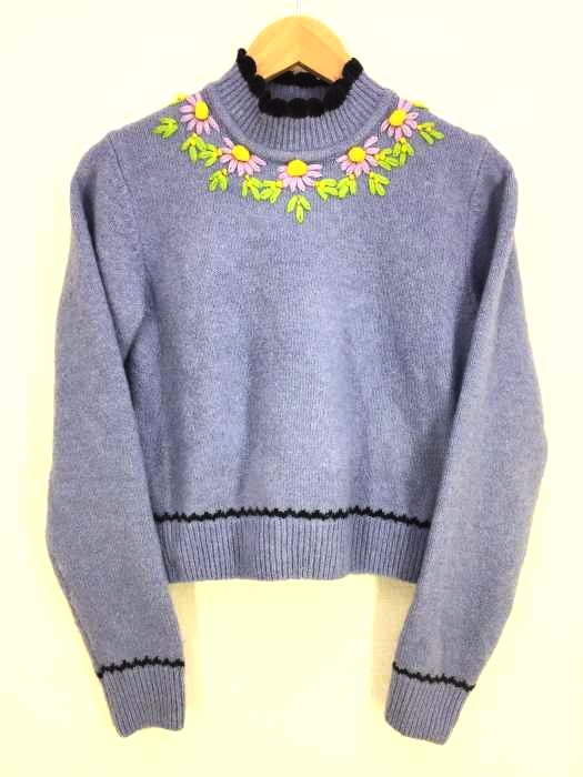 ZARA(ザラ) 刺繍モチーフニットセーター レディース import：S