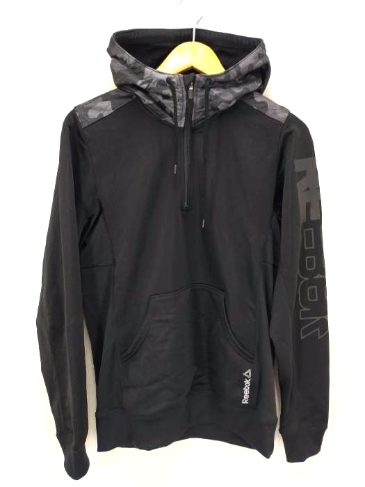 リーボック Reebok Wハイブリッドスウェット ハーフジップパーカー メンズ JPN：L