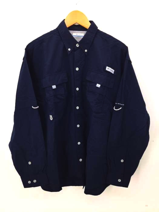 Columbia Sportswear(コロンビアスポーツウァア) ナイロンフィッシングシャツ ダブルポケット PFG メンズ トップス カジュアルシャツ
