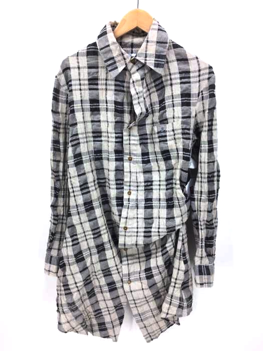 Vivienne Westwood MAN(ヴィヴィアンウエストウッドマン) コットン 変形ロングシャツ メンズ JPN：46