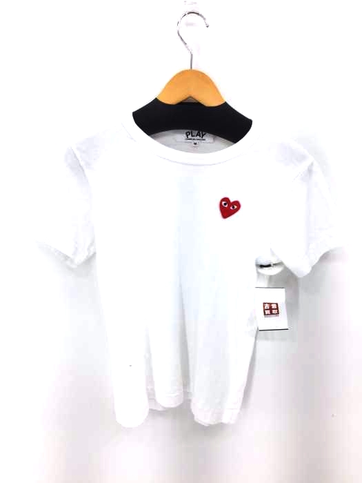 PLAY COMME des GARCONS(プレイコムデギャルソン) AD2021 ハートワッペンTシャツ レディース JPN：M