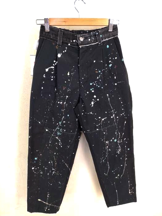 MAISON SPECIAL(メゾンスペシャル) 20SS サスティナブルリメイクウエストデニムミックスワイドテーパードペイントワークパンツ レディース JPN：44