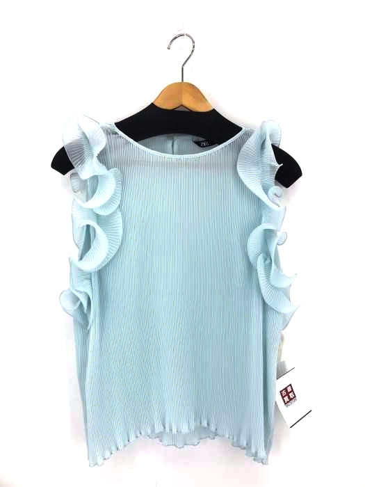 ZARA(ザラ) RUFFLE TOP レディース import：M