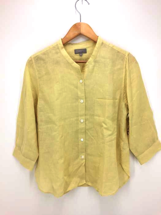 MARGARET HOWELL(マーガレットハウエル) FINE LINEN カラーレスシャツ レディース 2