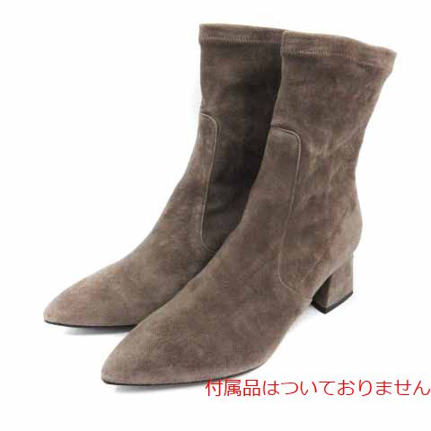 rebecca balducci(レベッカバルドゥッチ) ショートブーツ シューズ スウェード チャンキーヒール レディース  36.5（日本サイズ23cm相当）