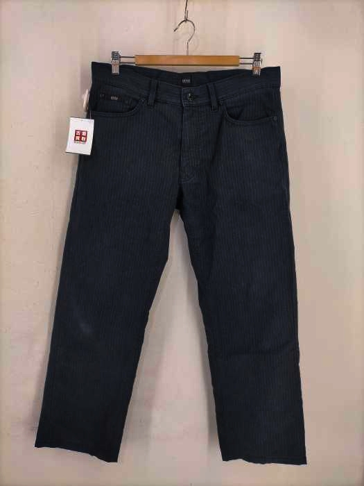 BOSS HUGO BOSS(ボスヒューゴボス) ストライプ柄コットン5ポケットパンツ メンズ US：34-35