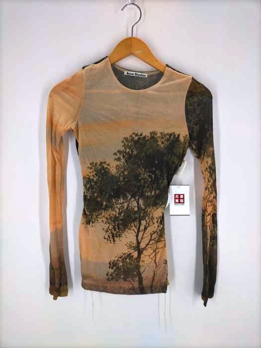 ACNE STUDIOS(アクネストゥディオズ) Damen Jersey-Top mit Landschaftsprint レディース  XXS