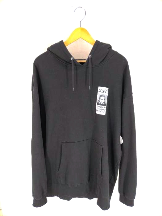 X-girl(エックスガール) 22SS FACE PATCH SWEAT HOODIE レディース JPN：XL