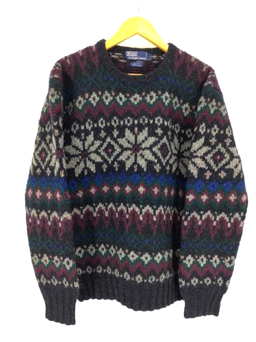 Polo by RALPH LAUREN(ポロバイラルフローレン) HANDKNIT ノルディック柄 ニットセーター メンズ  M