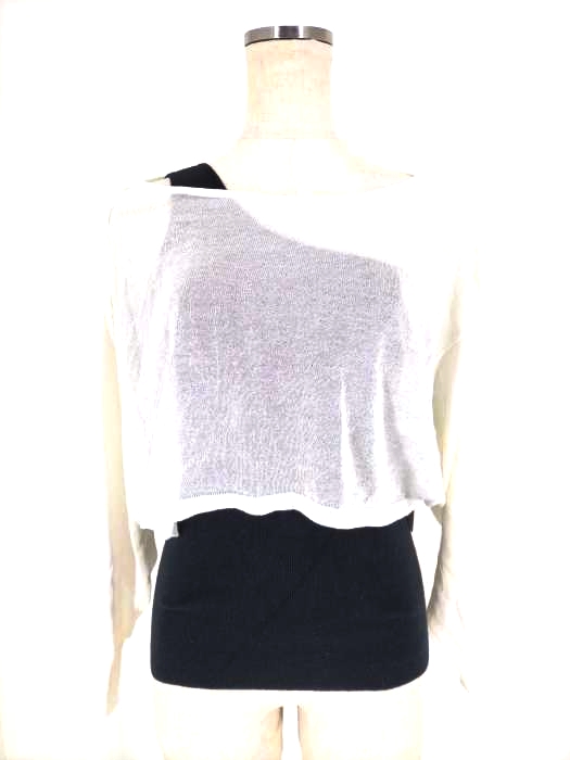 AZUL by moussy(アズールバイマウジー) ONE-SHOULDER KNIT SET TOPS レディース  S