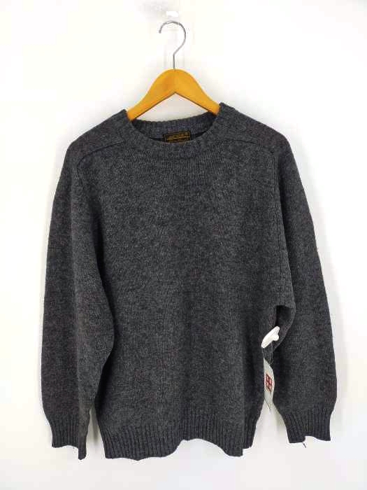 Eddie Bauer(エディーバウアー) 80-90S 黒タグ後期 ウールクルーネックニット メンズ import：M