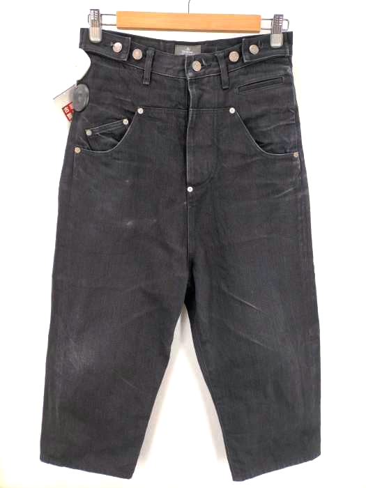 Vivienne Westwood MAN(ヴィヴィアンウエストウッドマン) クロップドデニムパンツ 9分丈 ブラックデニム メンズ  42