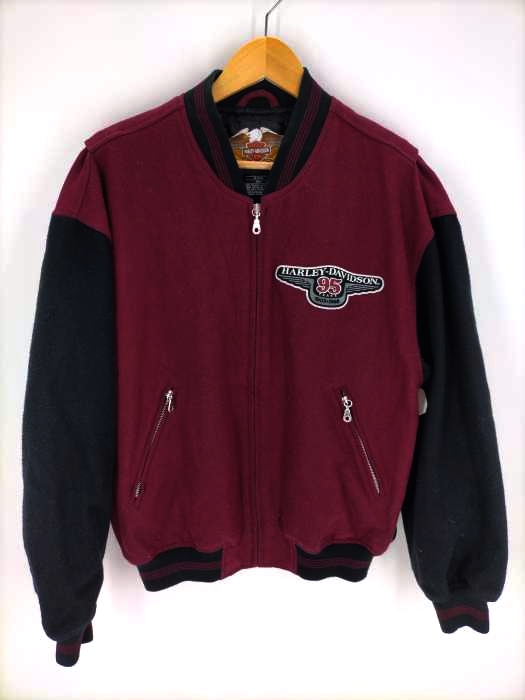 HARLEY DAVIDSON(ハーレーダヴィットソン) 90S 95TH ANNIVERSARY バックロゴ刺繍ウールスタジャン メンズ JPN：S