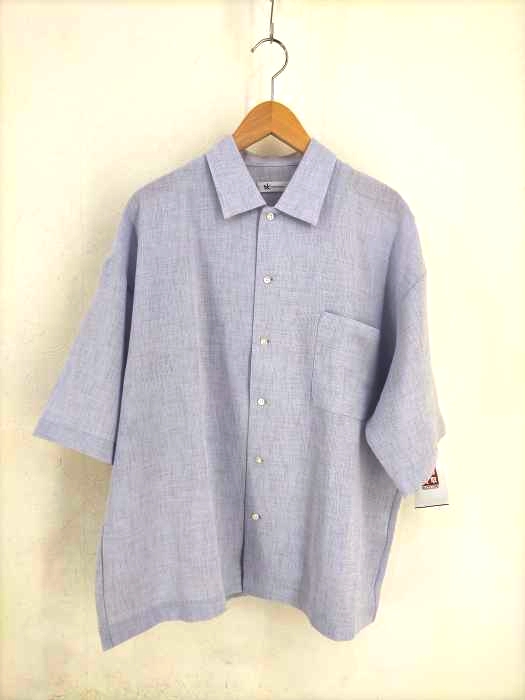 tk. TAKEO KIKUCHI(ティーケー タケオキクチ) エステルシャンブレー6分袖オーバーシャツ メンズ JPN：M