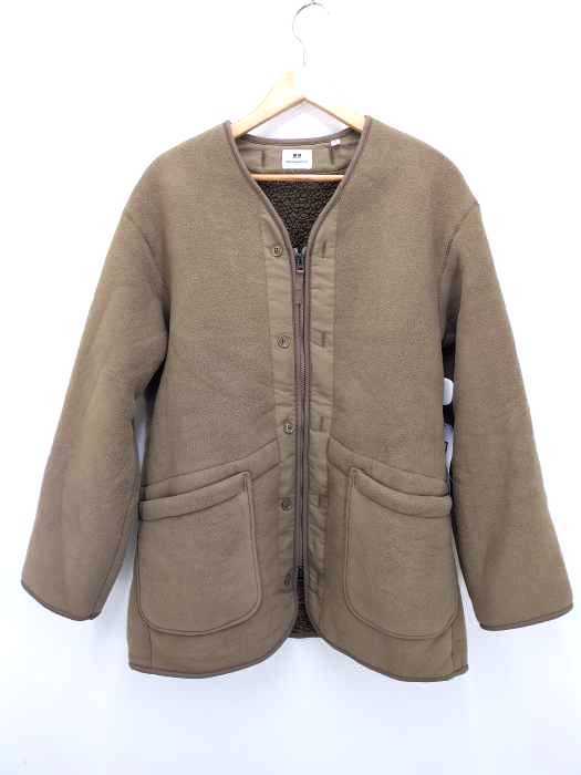 ユニクロ UNIQLO フリースノーカラーコート メンズ JPN：M