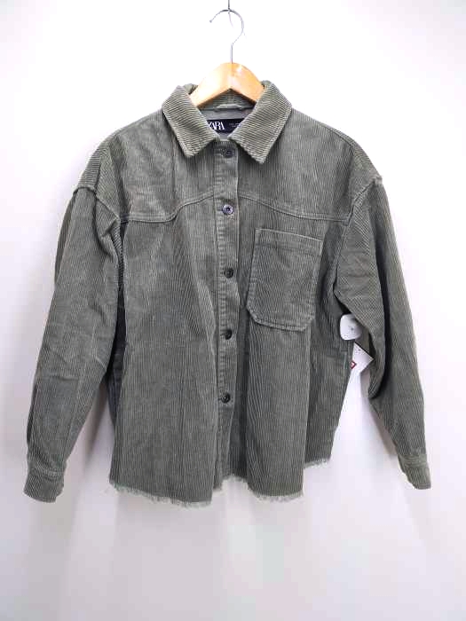 ザラ ZARA ショート コーデュロイ シャツジャケット レディース JPN：M