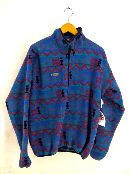 コロンビアスポーツウァア Columbia Sportswear 90S MADE IN USA 総柄 ハーフジップフリース メンズ JPN：M